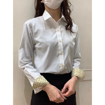 トーキョーシャツ TOKYO SHIRTS 形態安定 レギュラー衿 長袖 レディースシャツ （ベージュ）