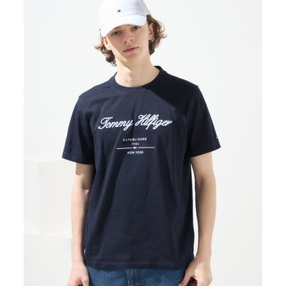 トミー ヒルフィガー TOMMY HILFIGER IM SCRIPTLOGOTEE （ネイビー）