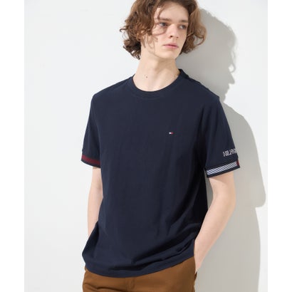 トミー ヒルフィガー TOMMY HILFIGER フラッグカフTシャツ （ネイビー）