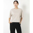 ティゴラ TIGORA レディース 半袖Tシャツ シルケットオーバーサイズTシャツ TR-9C2184TS (ライトベージュ)(4)
