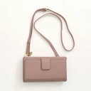 クーコ COOCO シュリンクレザー横型スマホ・お財布ポシェット (Lピンク)