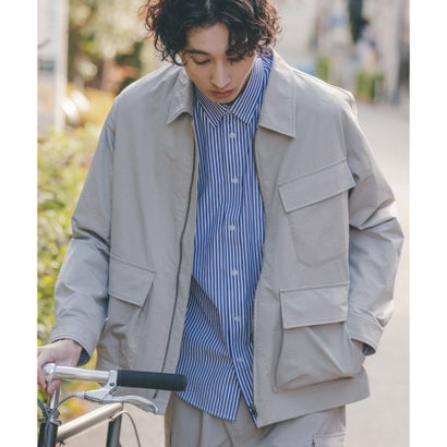 ザ ショップ ティーケー アウター メンズ ザ ショップ ティーケー(メンズ) THE SHOP TK(Men) 【セットアップ可】MFMMダブルクロスミリタリーブルゾン （グレージュ(050)）