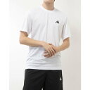 アディダス adidas メンズ 半袖機能Tシャツ トレイン エッセンシャルズ トレーニング半袖Tシャツ IC7430 (ホワイト/ブラック)