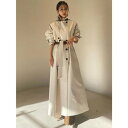 アニュアンス anuans ヴィーガンレザートリム2WAYトレンチコート (IVORY)