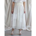 ローファッジ RAW FUDGE チュール切替デザインスカート (オフホワイト)