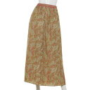ミューカ MJUKA. 割繊ペイズリー脇スリットスカート (オレンジ)