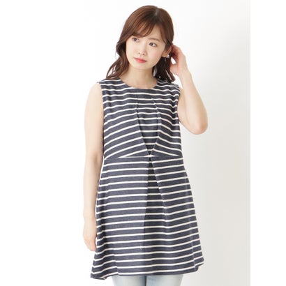 ブローディア BRODIAEA ボーダーチュニック (ネイビー)