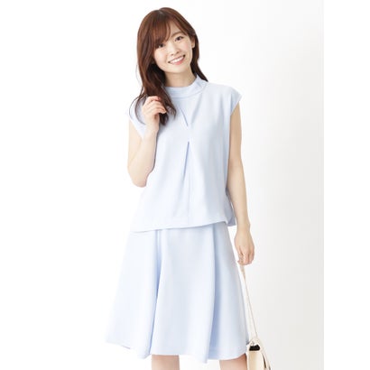 オットー Otto 【FABIA】ハイネックフレンチスリーブセットアップ (ライトブルー)