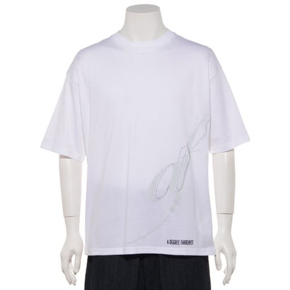 エー ディグリー ファーレンハイト A DEGREE FAHRENHEIT adfリフレクターオバーサイズ5分袖T (ホワイト)