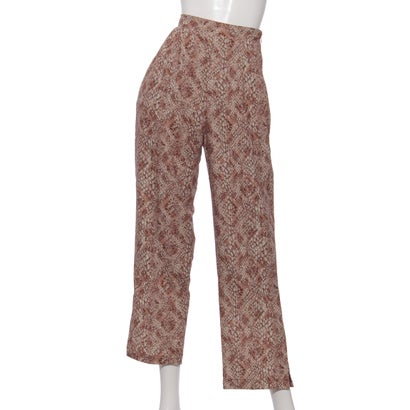 レイカズン Ray Cassin ミラパイソン柄タックパンツ （ブラウン）