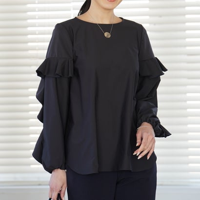 ヴィリーナ VIRINA フリルウェーブブラウス （ネイビー）のサムネイル