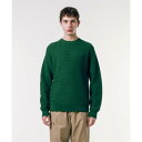 ラコステ LACOSTE バスケットニットクルーネックセーター (グリーン)(4)