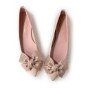 プリティ・バレリーナ Pretty Ballerinas ELLA suede oversized sparkle bow（エラ スエード オーバーサイズ スパークルボー）ポインテッドシューズ （ROSATO-ROSATO）