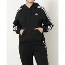 アディダス adidas レディース スウェットパーカー W ESS+ 3ST スウェットフーディ JF1406 (ブラック)