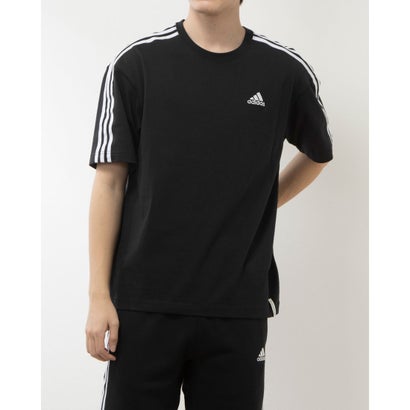アディダス adidas メンズ 半袖Tシャツ M ESS+ 3ST Tシャツ JF3915 (ブラック)