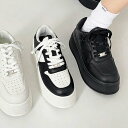 シューズインクローゼット Shoes in Closet -シュークロ- 厚底 プラットフォーム コートタイプ スニーカー 2428 (ブラック)