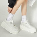 シューズインクローゼット Shoes in Closet -シュークロ- 厚底 プラットフォーム コートタイプ スニーカー 2428 (ホワイト/スムース)