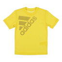 アディダス adidas ジュニア 半袖機能Tシャツ U BOS グラフィック Tシャツ IY6361 （イエロー/レジェンドインク）