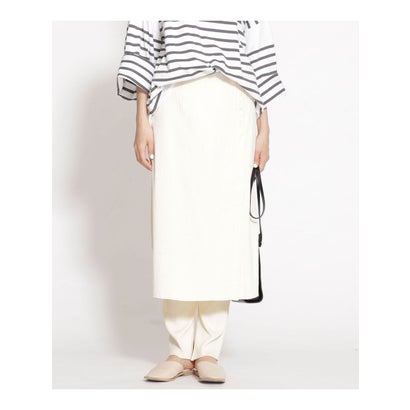 ナノ・ユニバース NANO universe トゥルーコットン リブスカート＋パンツセット （アイボリー）