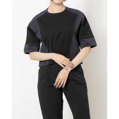 ティゴラバイビームスデザイン TIGORA by BEAMS DESIGN レディース フィットネス 半袖Tシャツ ラッシュモクネックTシャツ TR-3P2224TS （ブラック）