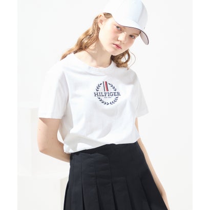 トミー ヒルフィガー TOMMY HILFIGER 【オンライン限定】HILFIGERリースTシャツ （ホワイト）