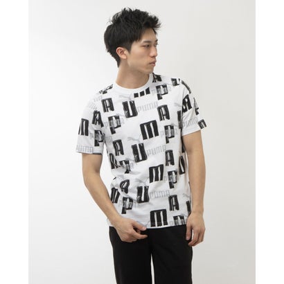 プーマ PUMA メンズ 半袖Tシャツ ESS+ LOGO LAB AOP Tシャツ_ 681226 (プーマ ホワイト)
