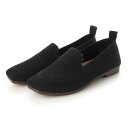 ハスキー husky Co.Ltd. BOUQET 洗える軽量スクエアニットパンプス (BLACK)
