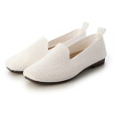 ハスキー husky Co.Ltd. BOUQET 洗える軽量スクエアニットパンプス (WHITE)
