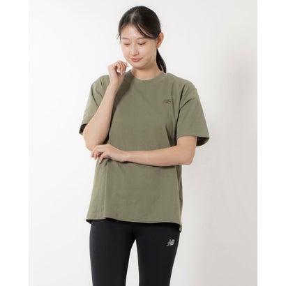 ニューバランス New Balance レディース 半袖Tシャツ ジャージショートスリーブTシャツ_Athletics WT41501 （カーキ）