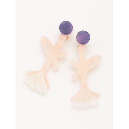 プードゥドゥ POU DOU DOU ワルツフラワーアクリルイヤリング (ピンク)