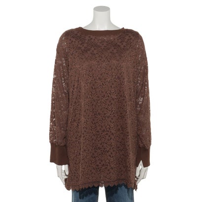 コモエリー クローゼット comoely closet タンクトップ付レースチュニック (ブラウン)