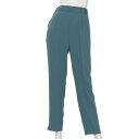 コモエリー クローゼット comoely closet 色を奏でるバックスリットパンツ (ブルーグリーン)