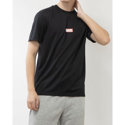 マーベル MARVEL メンズ 半袖Tシャツ 冷感UVドライTシャツ フォト MV-9C15034TS (BLACK)