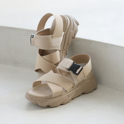 ヴィヴィアン VIVIAN 厚底クロスバンドダッドスポーツサンダル （ベージュ）