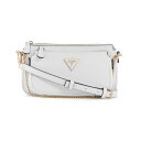 ゲス GUESS NOELLE Double Pouch Crossbody (WHI) クロスボディバッグ レディース