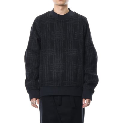 インディビジュアルセンチメンツ individual sentiments Pullover CT63 Grid Pattern Jaquard Wool Beaver Finished (Black) インディビジュアルセンチメンツ individual sentiments Pullover CT63 Grid Pattern Jaquard Wool Beaver Finished (Black)