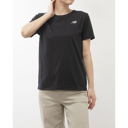 ニューバランス New Balance レディース 半袖機能Tシャツ ヘザーテックショートスリーブTシャツ_Sport Essentials WT41190 （ブラック） 1