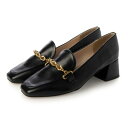 プレシュウ ジュエ PRECIEUX JOUET スクエアトゥチェーンビットローファーパンプス 066PJ (ブラック)
