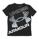 アンダーアーマー UNDER ARMOUR ジュニア 半袖機能Tシャツ UAテック スーパービッグロゴ ショートスリーブTシャツ 1384684 (Black / / White)
