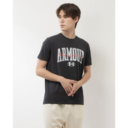 アンダーアーマー UNDER ARMOUR メンズ 半袖Tシャツ UAパフォーマンスコットン ノベルティ ショートスリーブTシャツ 1384806 (Black...