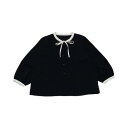 トーキョーシャツ TOKYO SHIRTS 配色衿リボン 八分袖ブラウス (ネイビー)