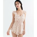 Ravijour ルームウェア ラヴィジュール RAVIJOUR リリーシフォン ロンパース （BEIGE）