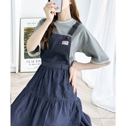 クラシカルエルフ Classical Elf 《JaVa ジャバコラボ》2wayティアードサロペットワンピース（スカート部取り外し可） （インディゴ）