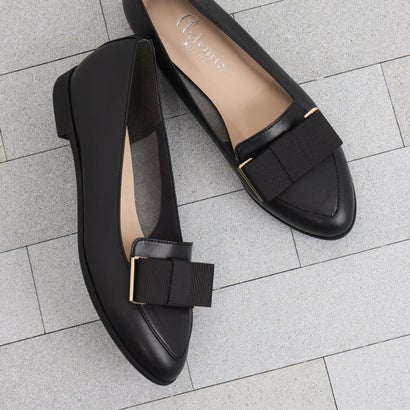 アルテミス バイ ダイアナ artemis by DIANA グログランリボンローファー (黒人工スムース)