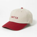 m[eBJ NAUTICA 2TONE 6P CAP iBEIGEj