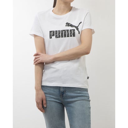 プーマ PUMA レディース 半袖Tシャツ ESS+ ANIMAL グラフィック Tシャツ_ 681209 （PUMA WHITE）