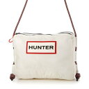 ハンター HUNTER トラベル リップストップ リサイクル ナイロン サコッシュ (ホワイト/レッド ボックス ロゴ)