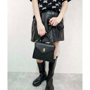 ジュエティ jouetie クラシック モノグラムジャガード フラップ 2WAY ミニショルダー&ハンドバッグ (BLK)