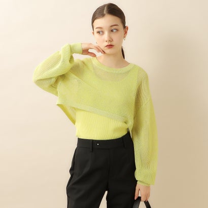 インデックス index ラメタンク＆メッシュトップスSET【洗濯機可・抗ピル】 （ライトイエロー(630)）