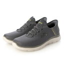 スケッチャーズ SKECHERS Slip-ins- : Summits - High Range（スリップインズ：サミッツ - ハイ レンジ）バンジーレーススニーカー ワイドフィット 232457W （チャコール）